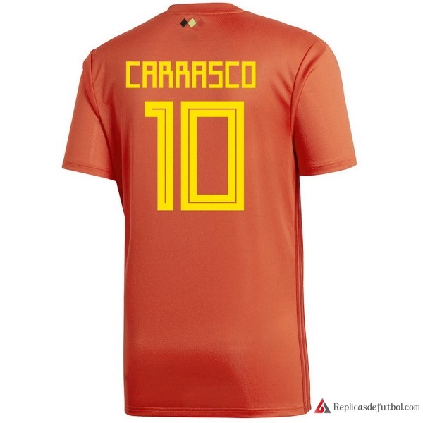 Camiseta Seleccion Belgica Primera equipación Carrasco 2018 Rojo